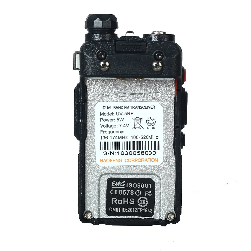 Baofeng УФ-5RE Рация УФ 5RE 5 Вт 128CH УВЧ УКВ ЧМ VOX Двойной Дисплей comunicador Dual Band