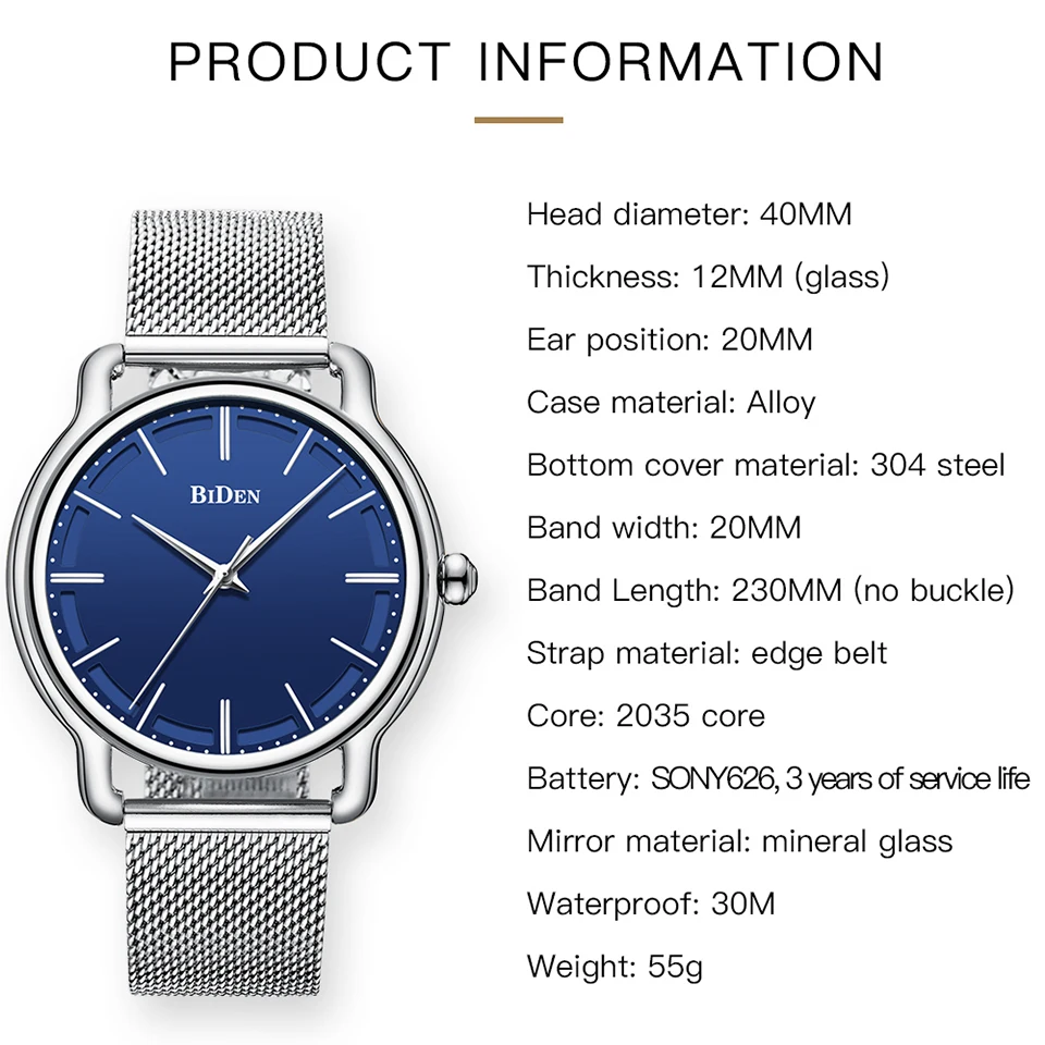 

Luxury Top Brand Men Watch Golden Sliver Full Steel Mesh Strap Casual Men's Wristwatches Fashion Business Clock Relogio Feminino