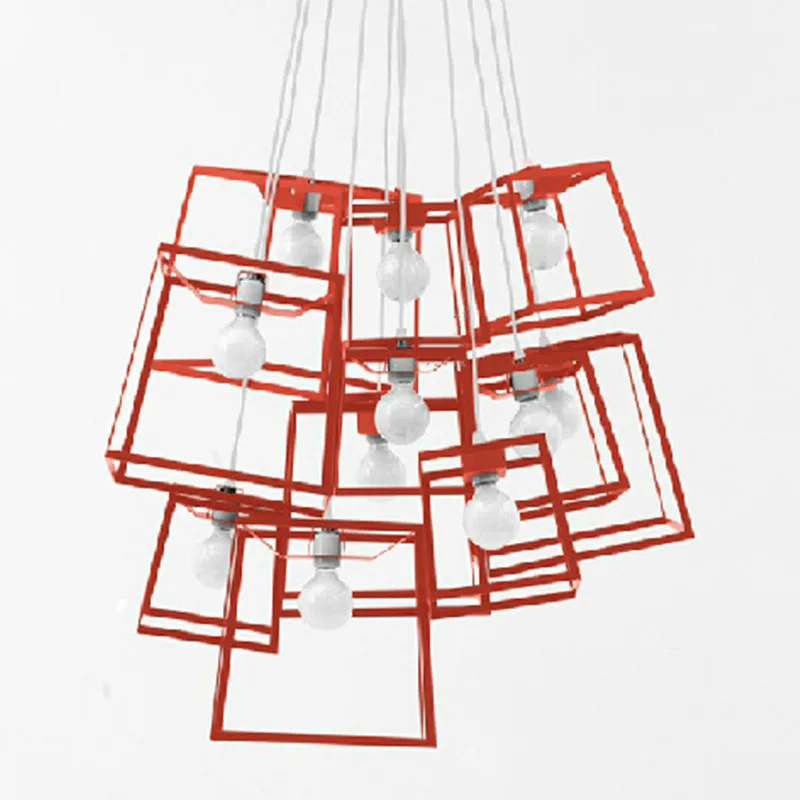 Современный кубический ящик рамка подвесной светильник s геометрические