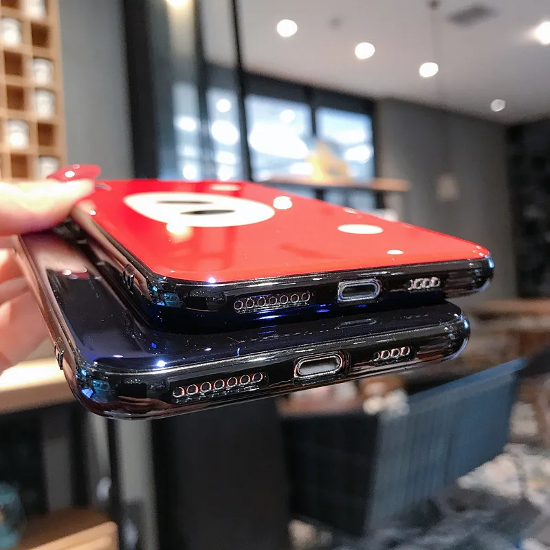 Чехол для iPhone X XR Max Xs 6 6s 7 8 Plus цветной чехол из ТПУ пары милый мобильного телефона с