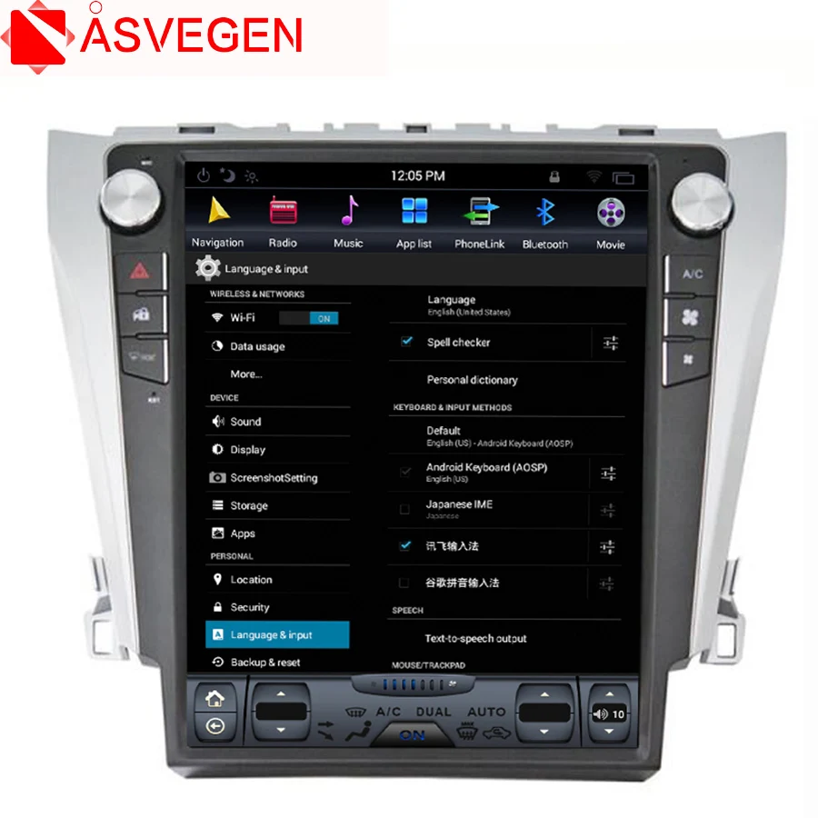 

Asvegen 10,4 дюймовый вертикальный экран Android 2012 четырехъядерный Автомобильный мультимедийный DVD-плеер стерео радио для Toyota Camry 2016-
