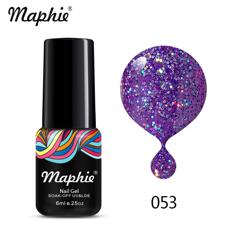 053 Maphie 78 цветов Блестящий Блеск УФ-гель для ногтей неоновый цвет Блестки УФ-гель светодиодный лак для ногтей впитывающийся Полупостоянный лак для ногтей - Цвет: 053