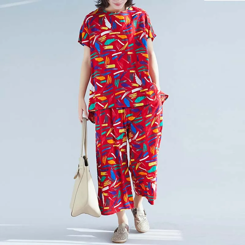 Новинка лета 2019 женская Свободная рубашка с короткими рукавами и принтом в стиле