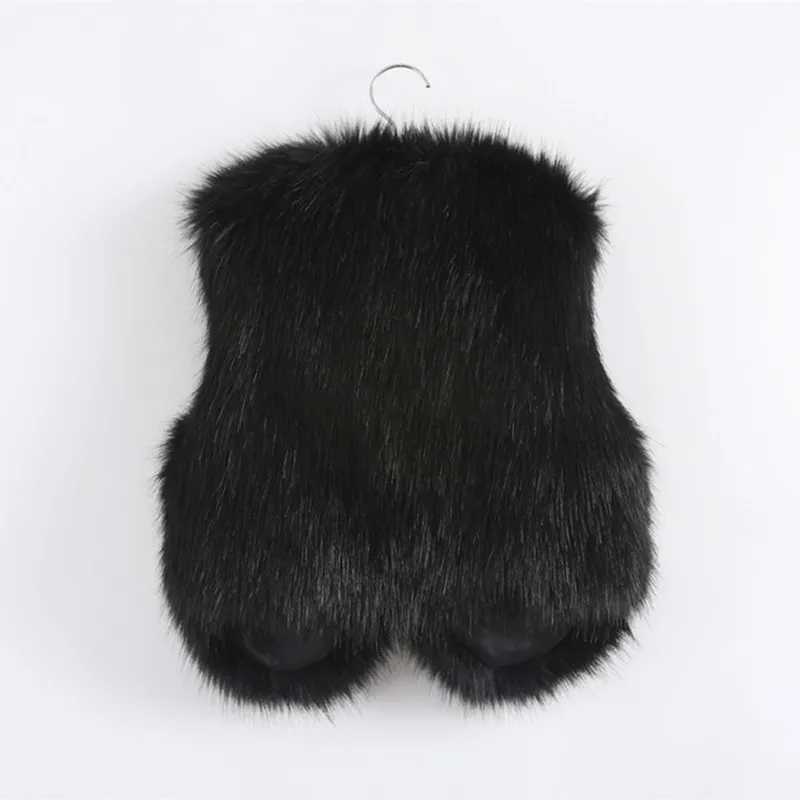 Шуба из искусственного меха для девочек 2–7 лет толстая теплая жилетка девочки