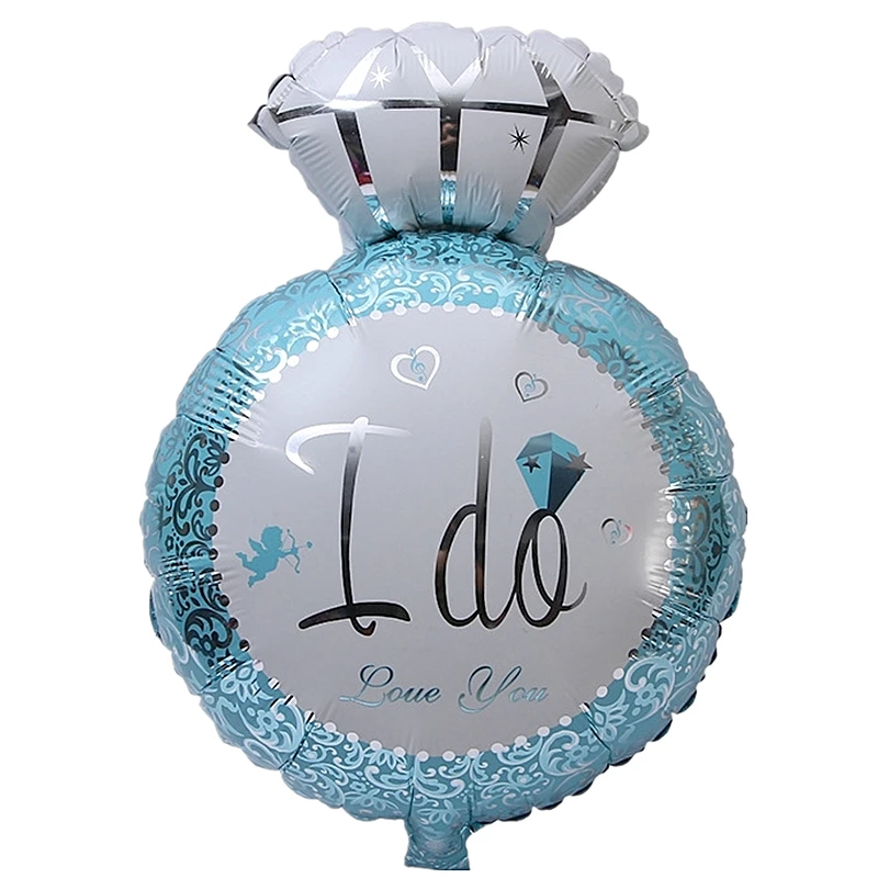 

1pc 18inch Lover Wedding Marriage Balloon Diamond Ballons Bride Ring Engagement Foil Valentine Ballon Party Wedding Decoration