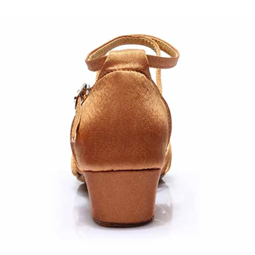 601 сатин Коричневый Бежевый черный, серебристый цвет Zapatos Сальса обувь Zapatos De Baile Latino Mujer Танго, латина Обувь для танцев для девочек Для женщин