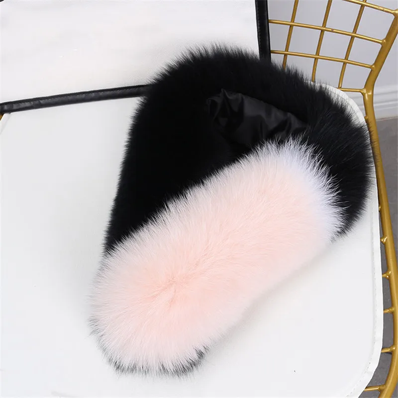 Женские шарфы из натурального Лисьего меха 100% с застежкой корейская мода для