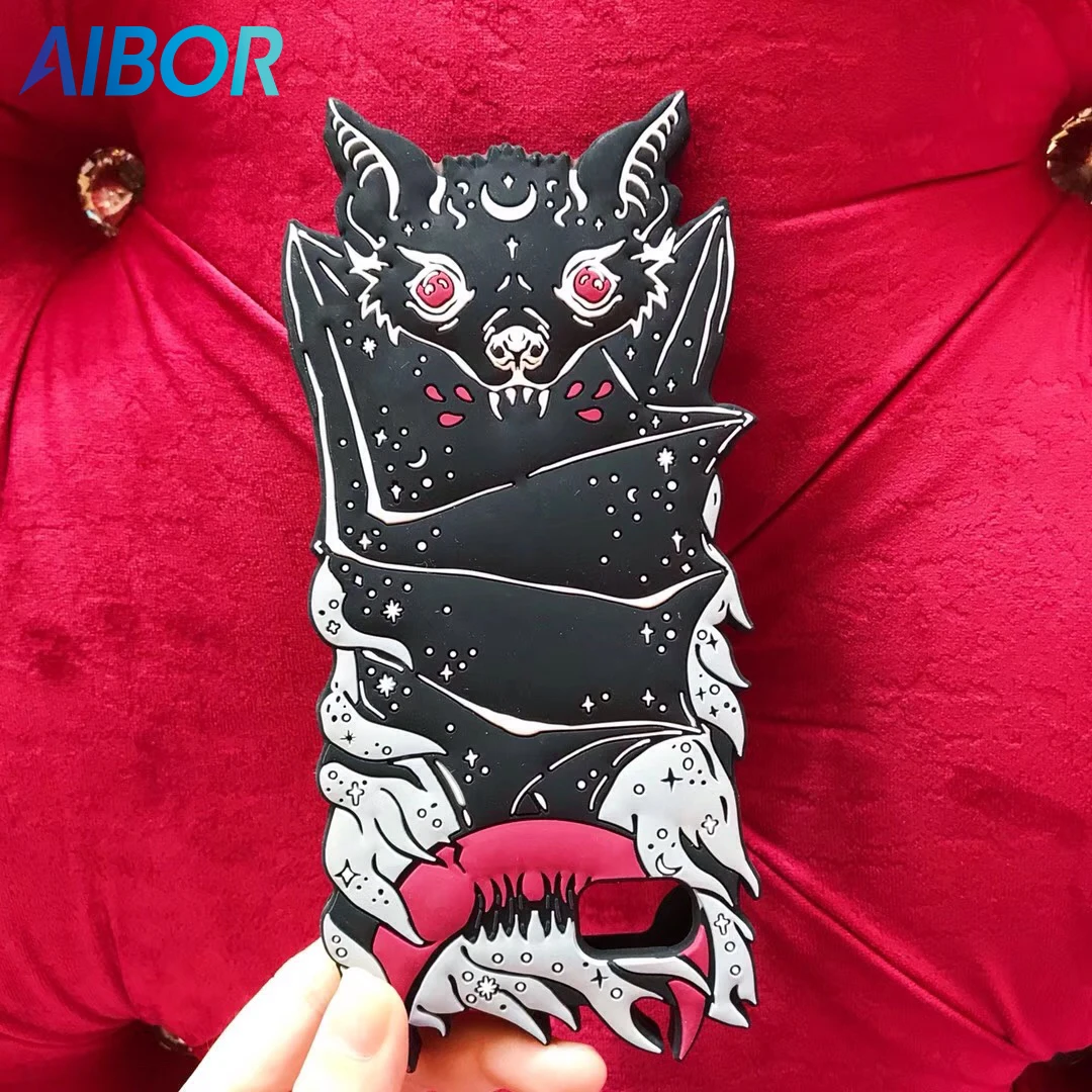 Новая мода 3D вампир летучая мышь Мягкие силиконовые чехол для iPhone 6/6S плюс 7 8