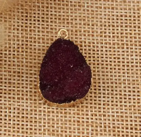 wine red 2 шт., Необычные подвески в виде капель из смолы, сделай сам, ожерелье, браслет, подвеска, ювелирные изделия ручной работы, аксессуары F40 - Окраска металла: wine red