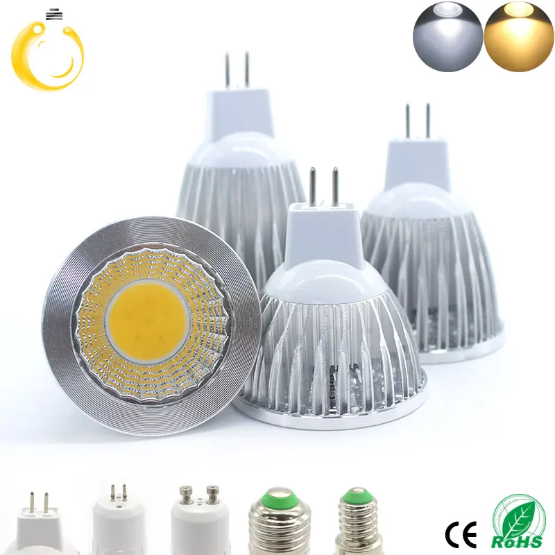 1 шт./лот супер яркая MR16 COB 9 Вт 12 15 Светодиодная лампа DC12V теплый белый/холодный