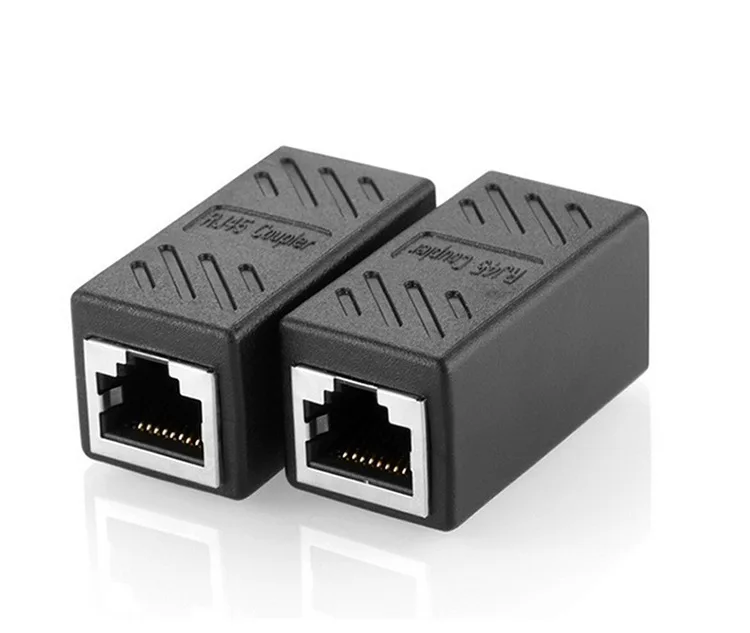 Цветной Женский сетевой разъем LAN адаптер переходник удлинитель RJ45 Ethernet кабель