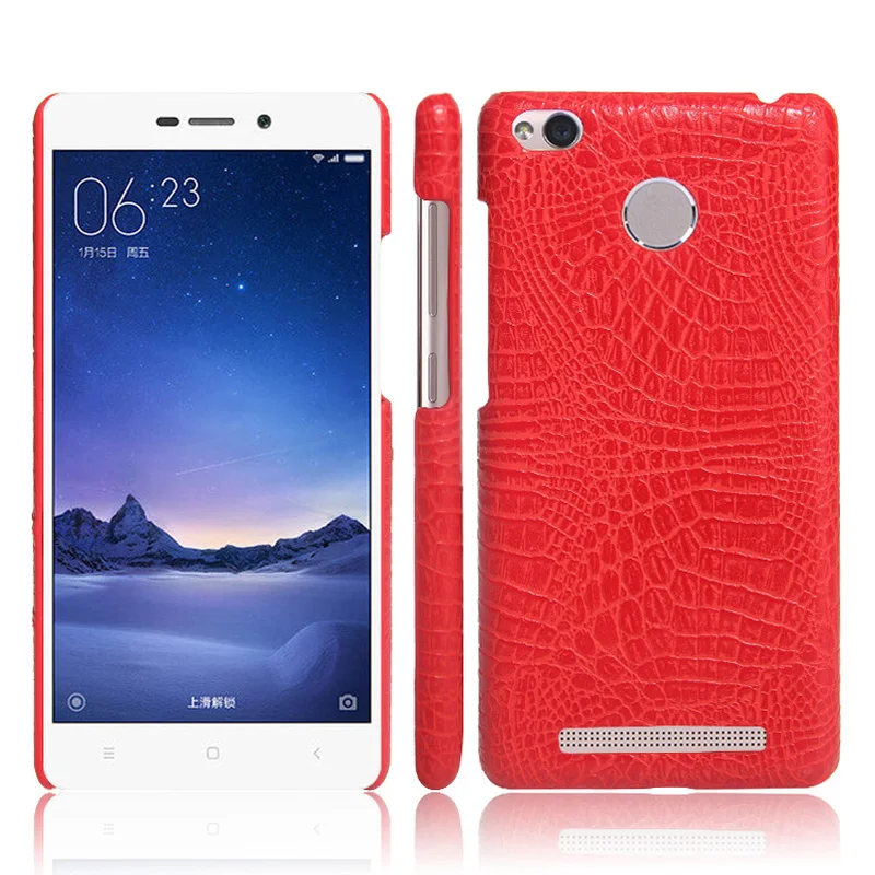 Задняя крышка для Xiaomi Redmi 3S 3 Pro Чехол телефона из крокодиловой кожи Xaomi Xiomi Red Mi Redmi3