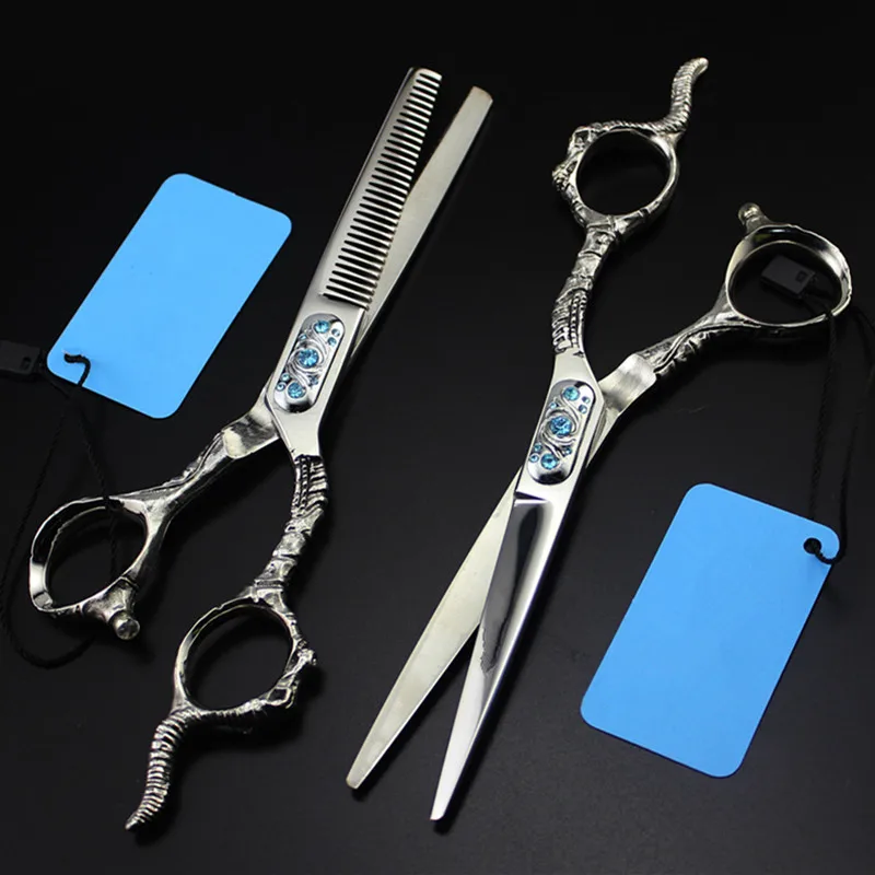 Professional japan 440c Sheepshead 6 inch hair scissors cutting barber makas salon thinning shears hairdressing | Красота и здоровье