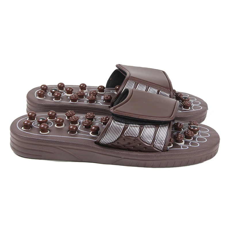 02 Size 39-41 Brown Рефлексология ноги пожилых здоровая Массажная обувь новые массажные тапочки для ног медицинская обувь Сандалии Массаж ног инструмент - Цвет: 02 Size 39-41 Brown