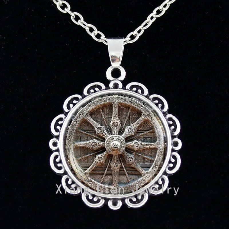 Винтажные Ювелирные наборы Dharma Wheel стеклянный купол буддистское колесо чакра