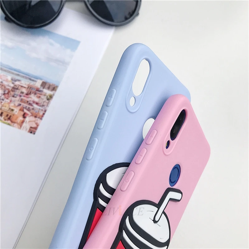 Силиконовые чехлы 3D Cola для xiaomi redmi 7 note 6 pro 5 plus s2 y2 y3 a2 a1 mi 8 9 se mi8 lite mi9 милый мягкий