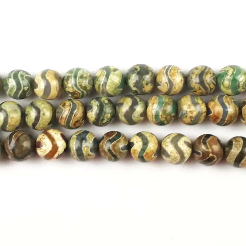 (Бесплатная доставка) 1 нить 10 мм зеленый Тибетский агаец Небесный Глаз круглый