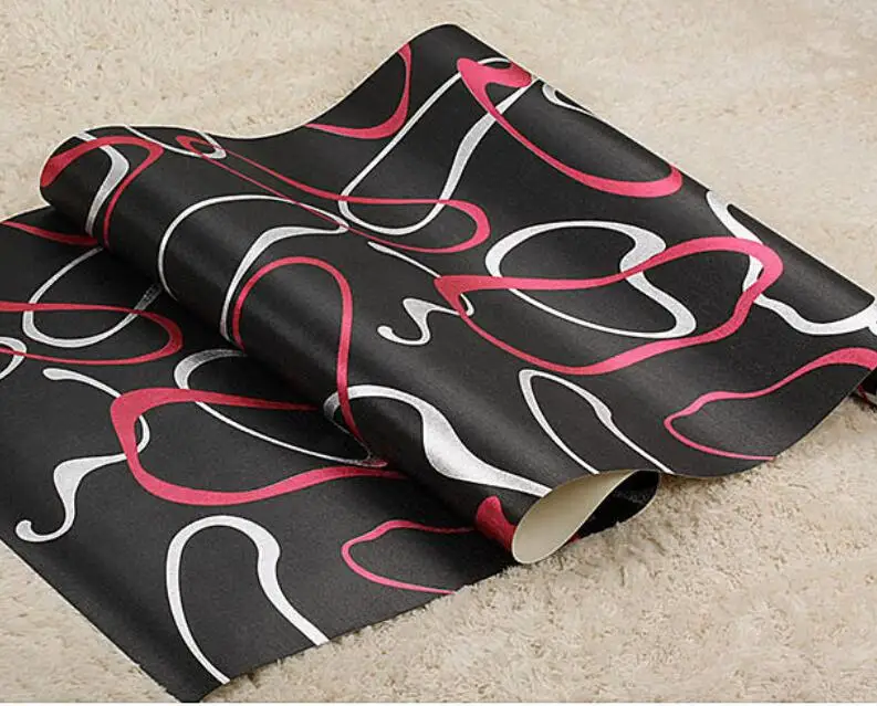 ПВХ тисненые полосатые обои элегантные настенные фрески 3d природа рулон