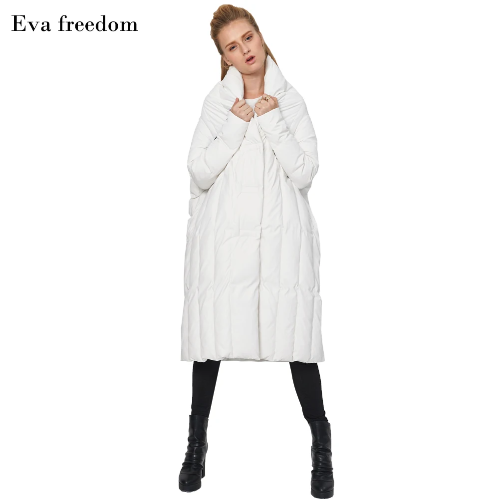 Eva freedom/2018 высококачественное зимнее теплое модное длинное стеганое пальто с