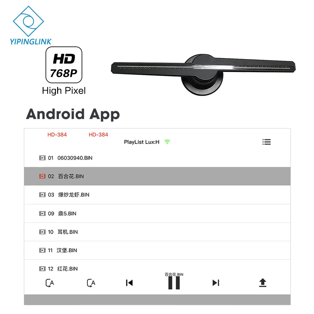 3D Голограмма светодиодный вентилятор wifi 1080P HD видео рекламный проектор дисплей с