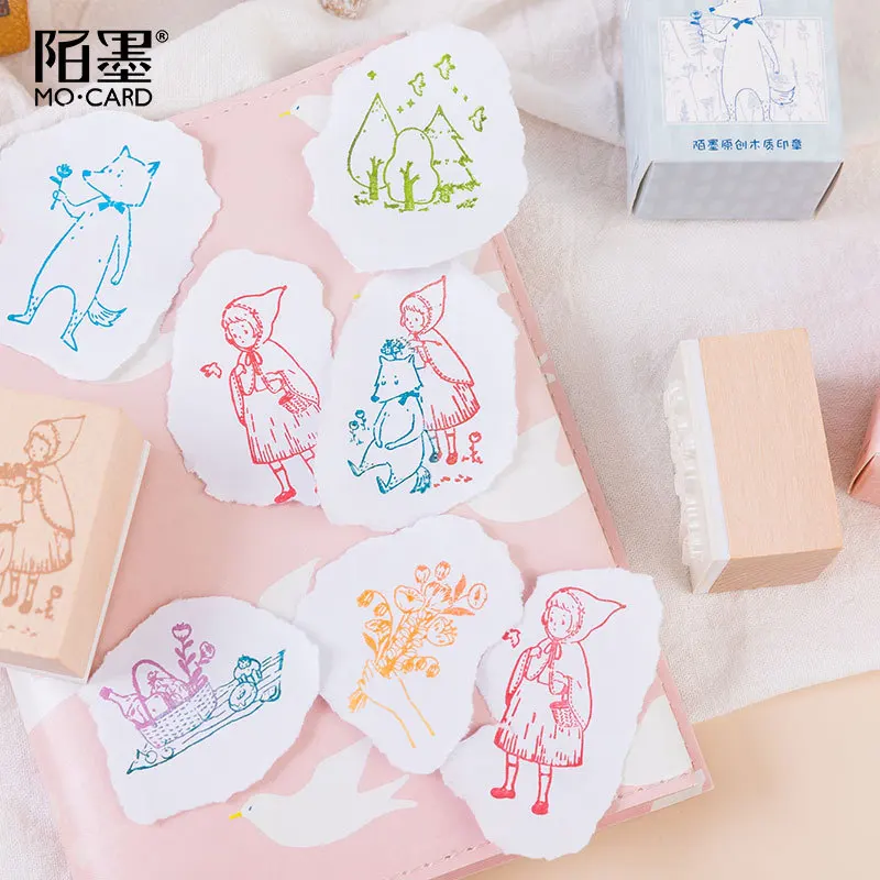 Красная серия штампов для верховой езды DIY деревянные и резиновые штампы