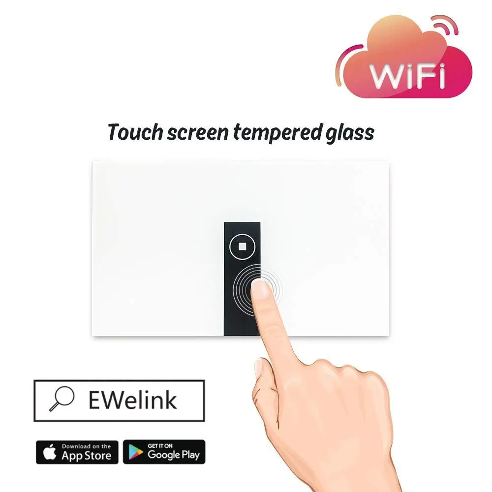 US Smart WIFI 1/2/3 банды настенный выключатель беспроводная сенсорная панель света RC