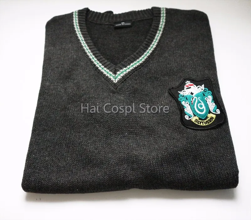 Свитер Gryffindor Slytherin Ravenclaw Hufflepuff, жилет для костюмированной вечеринки, жилет с значком, топ для взрослых мужчин, женщин, мальчиков и девочек, вечерние