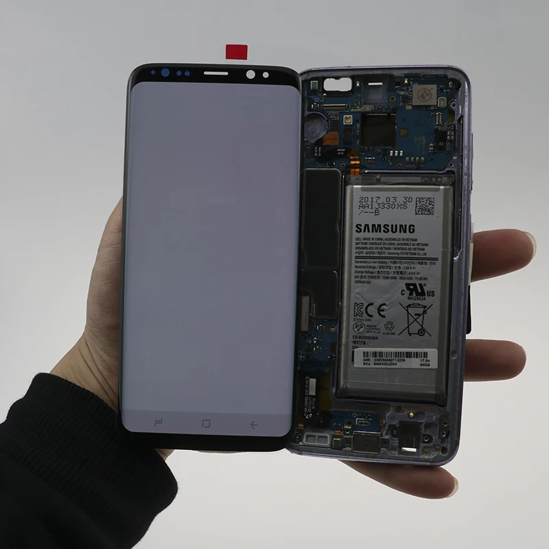 ЖК-дисплей Burn-Shadow S8 с рамкой для SAMSUNG Galaxy S8 G950 G950F дисплей S8 Plus G955 G955F сенсорный экран дигитайзер