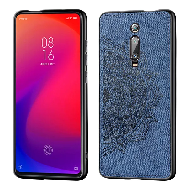 Синий K 20 чехол для Xiaomi Redmi K20/K20 pro чехол Роскошный тканевый Жесткий ПК Противоударный защитный чехол автомобильный металлический магнит чехол K20 Pro - Цвет: Синий