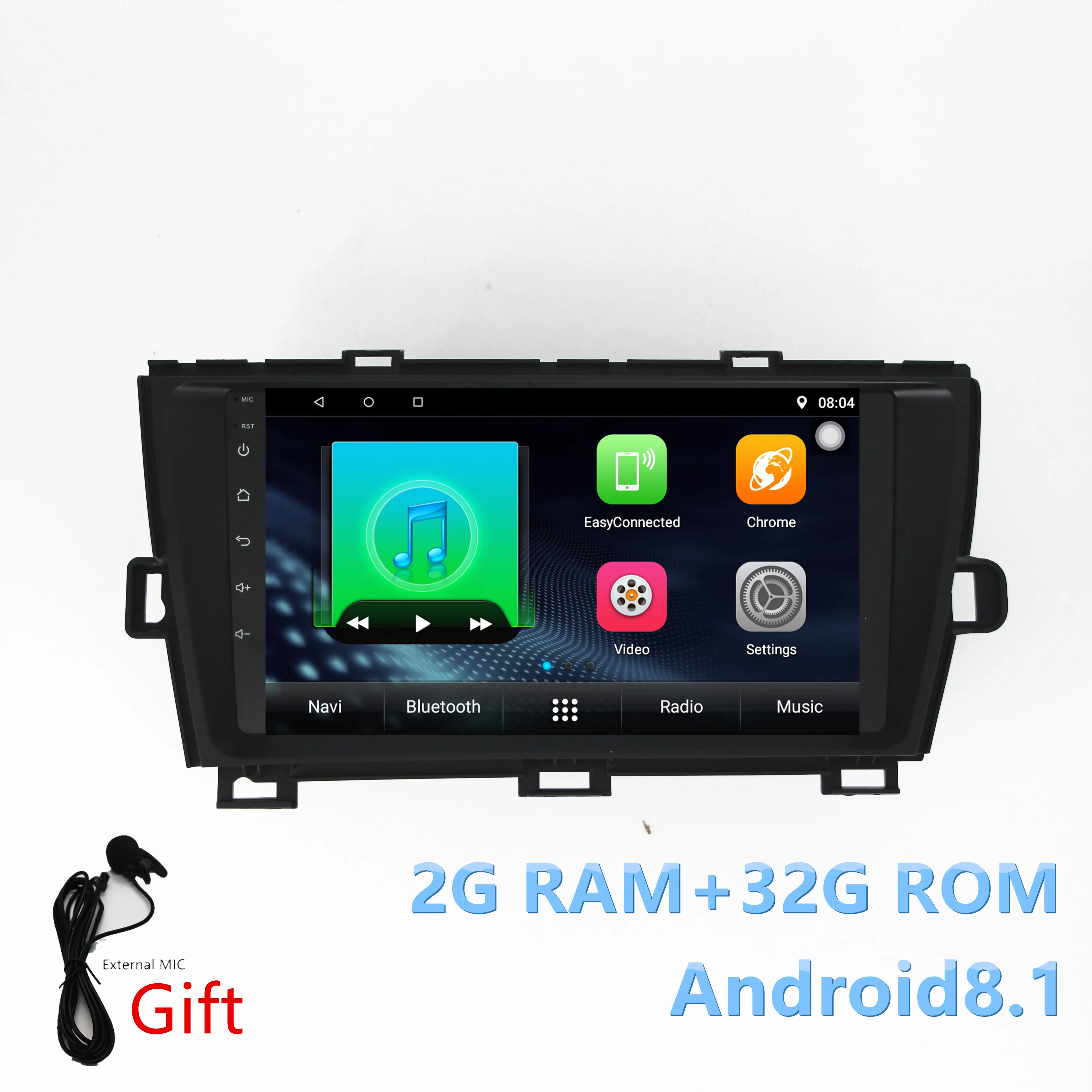 2din автомобильный gps навигатор мультимедийный плеер Android 8,1 стерео радио для Toyota Pruis 2009 2010 2011 2012 2013 Quade-core 2G+ 32G