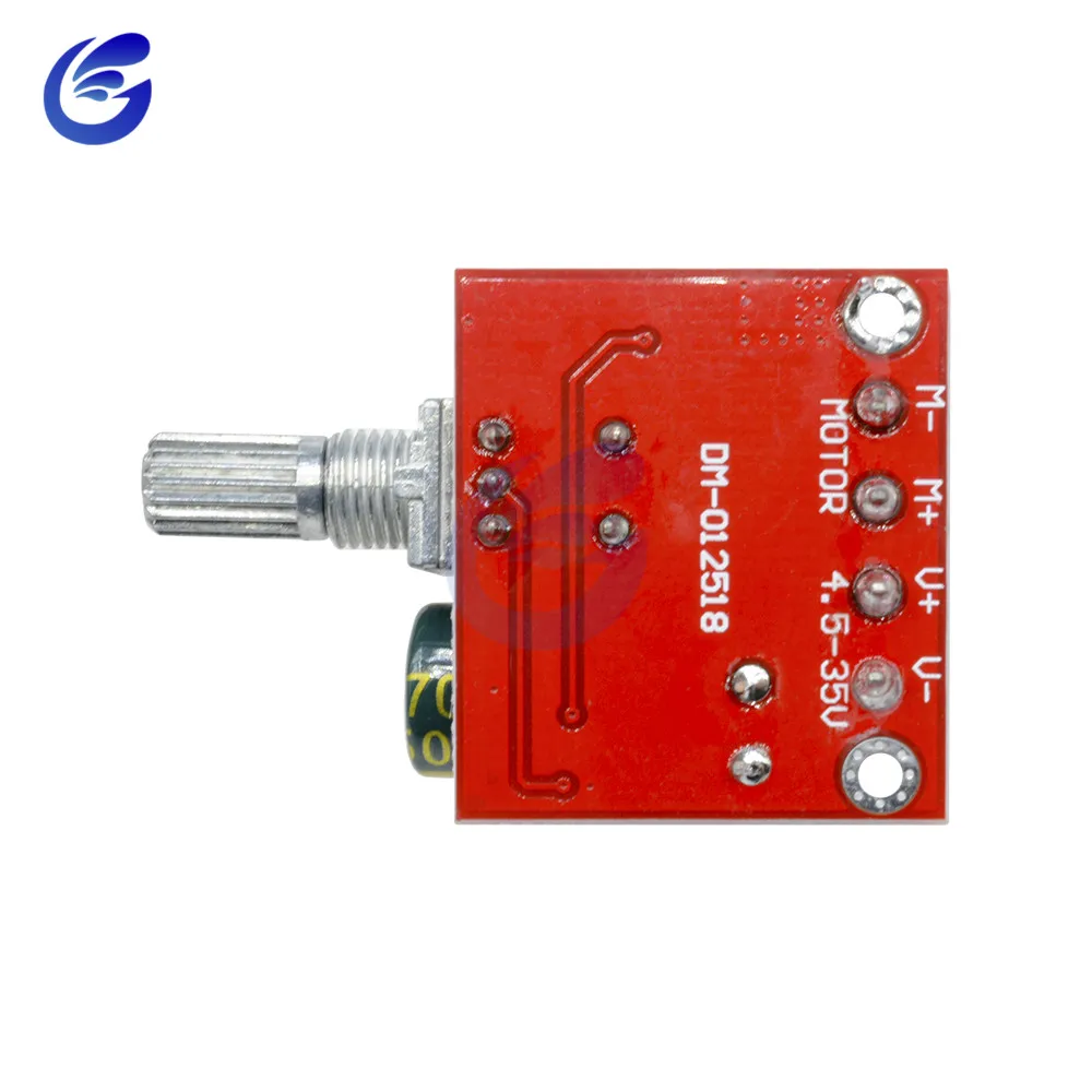 Мини 5A 90W 12V PWM контроллер скорости двигателя постоянного тока модуля 4,5 V-35 V Регулируемый Скорость регулятор Управление переключатель регулятора 24V