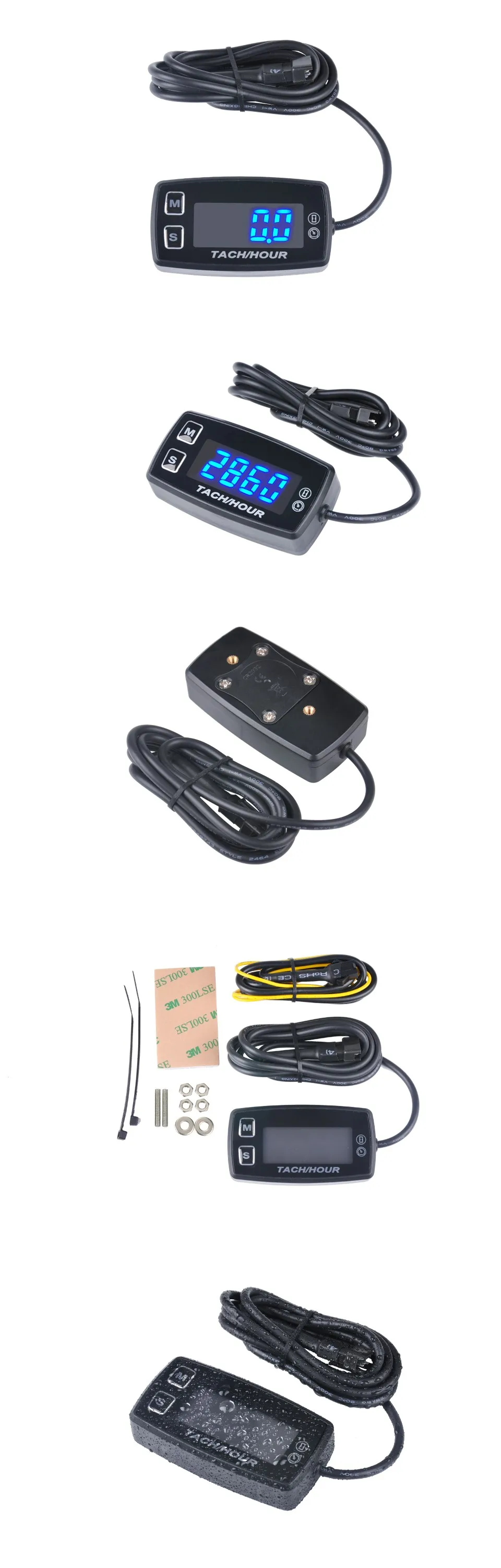 Runleader светодиодный счетчик часов Tach HM035L термометр Вольтметр измеритель температуры для морской грязи квадроцикл питбайк гольф