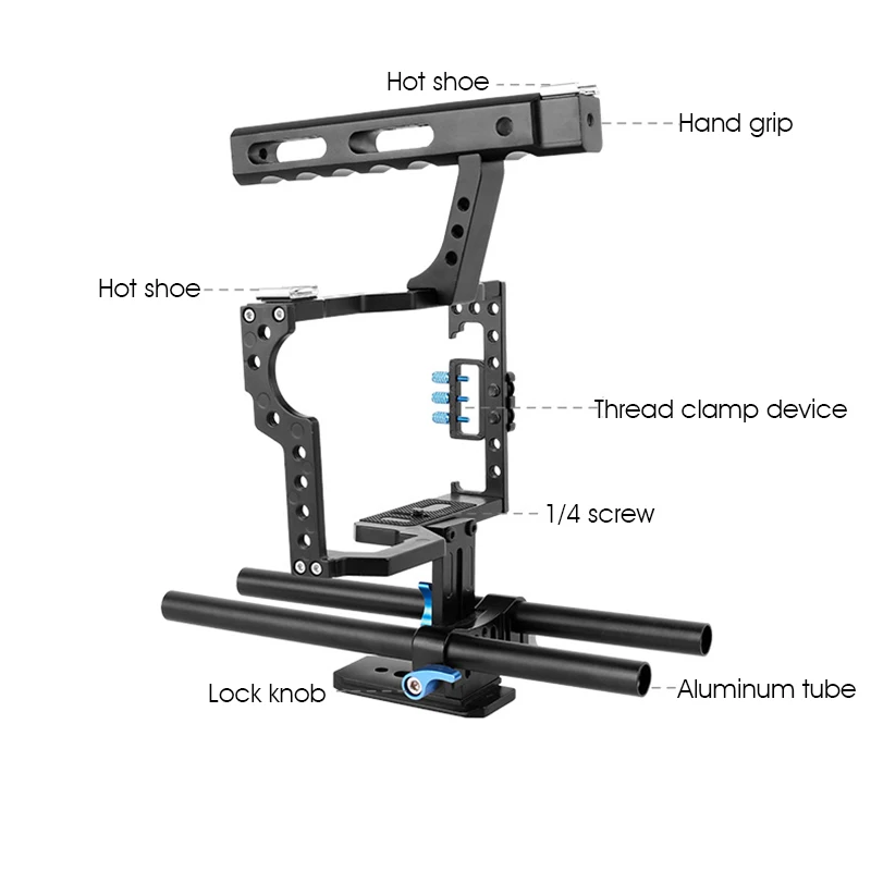 Capsaver 15 мм Rod Rig Видео DSLR камера клетка стабилизатор Ручка непрерывного фокуса для sony A7SII A7R A7S A7 A7RII Panasonic GH4