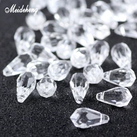 meideheng acrylic beads transparent imitated crystal butterfly water drop beads for needlework accessories for jewelry making