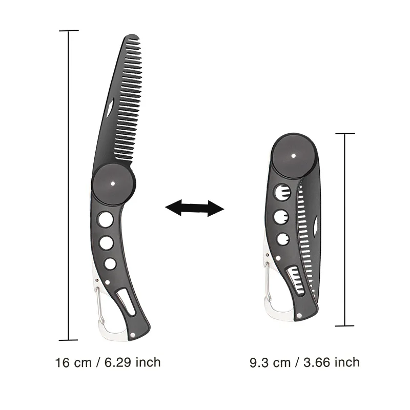 1pc Portable Male Beard Comb Stainless steel Men's Shaving Anti-static Pocket Mustache Brush 16*2.5cm | Красота и здоровье