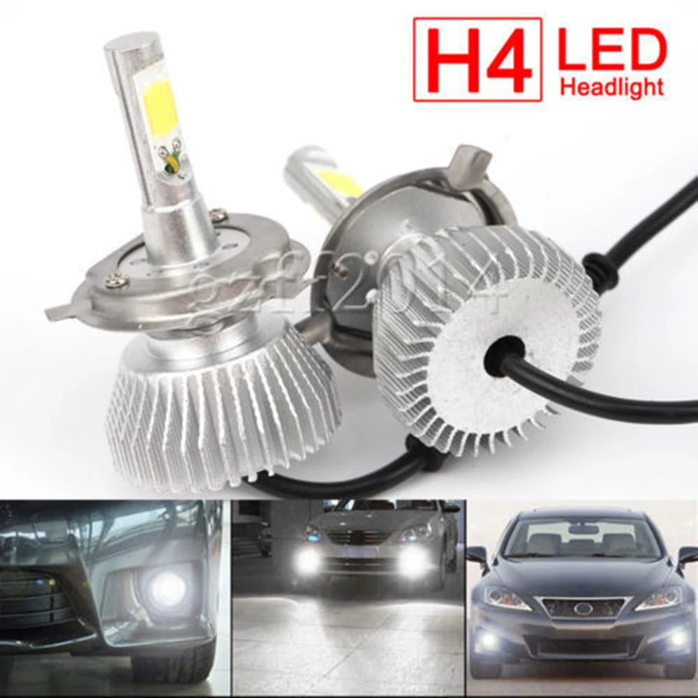 2X супер яркая фара H4 LED Hi/Lo 60 Вт 6000Lm Светодиодные Автомобильные фары Автомобильная
