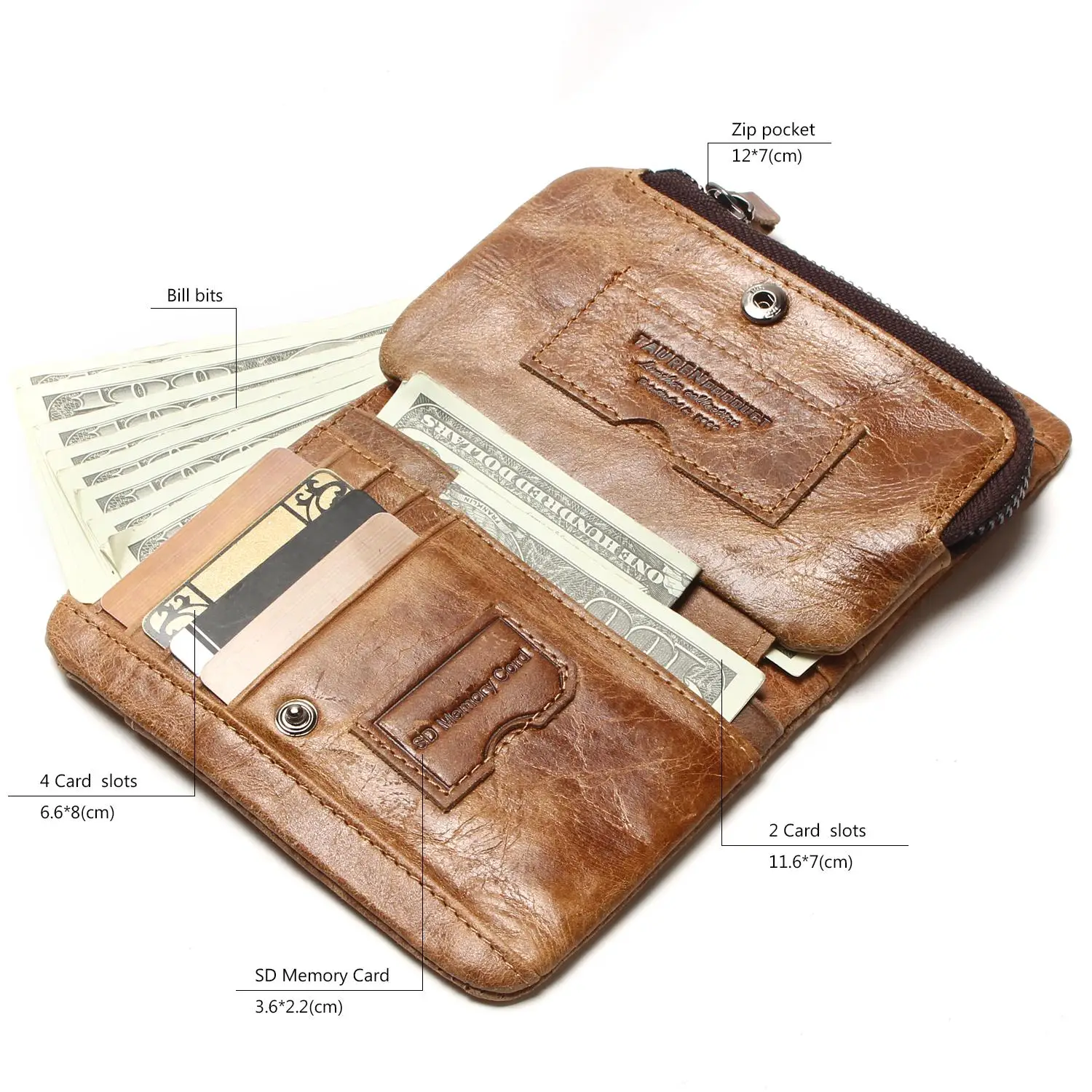 Мужские кошельки из натуральной коровьей кожи брендовый дизайнерский складной