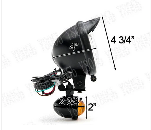 Черная противотуманная фара дальнего света для Honda Shadow Spirit Saber Aero ACE Steed 400 600 1100 DLX