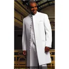 2020 длинное пальто, белый смокинг для жениха, мужской пиджак, деловой костюм, мужской пиджак мужские костюмы для выпускного вечера (пиджак брюки жилет галстук)