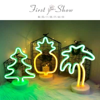 led neon light neon sign 8 mode flamingo unicorn table lamp battery operated for home wedding christmas decoration neon yellow