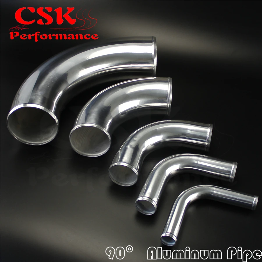 

90 Degree 51mm 2" inch Aluminum Intercooler Intake Pipe Piping Tube hose