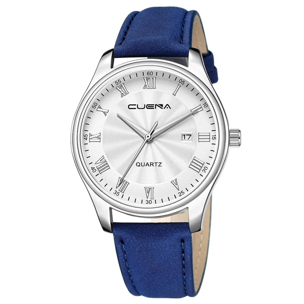 CUENA модные роскошные мужские часы деловые простые нержавеющая сталь циферблат