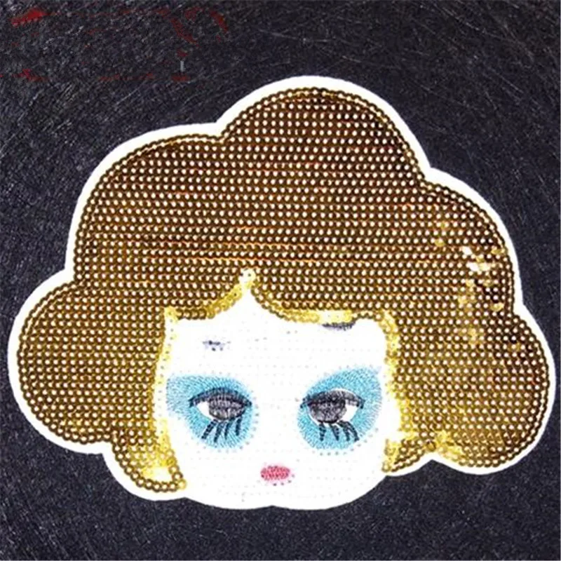 ChicLady Diy блесток патч 22 см Для женщин справиться с ней пришить патчи для одежды Ulzzang