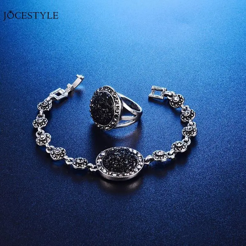3/4 шт. винтажный ювелирный набор черные Ювелирные наборы женские серьги ожерелье