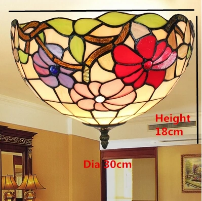 Потолочный светильник FUMAT с цветком художественное стекло винтажное освещение