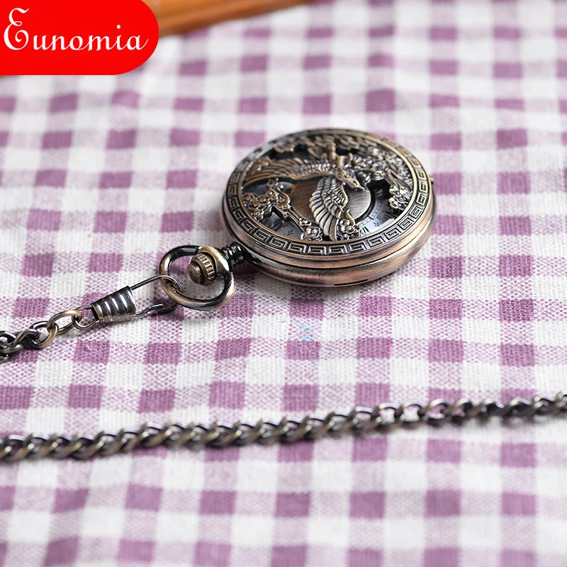 Винтажные женские карманные часы армейские США чехол с рисунком орла белый