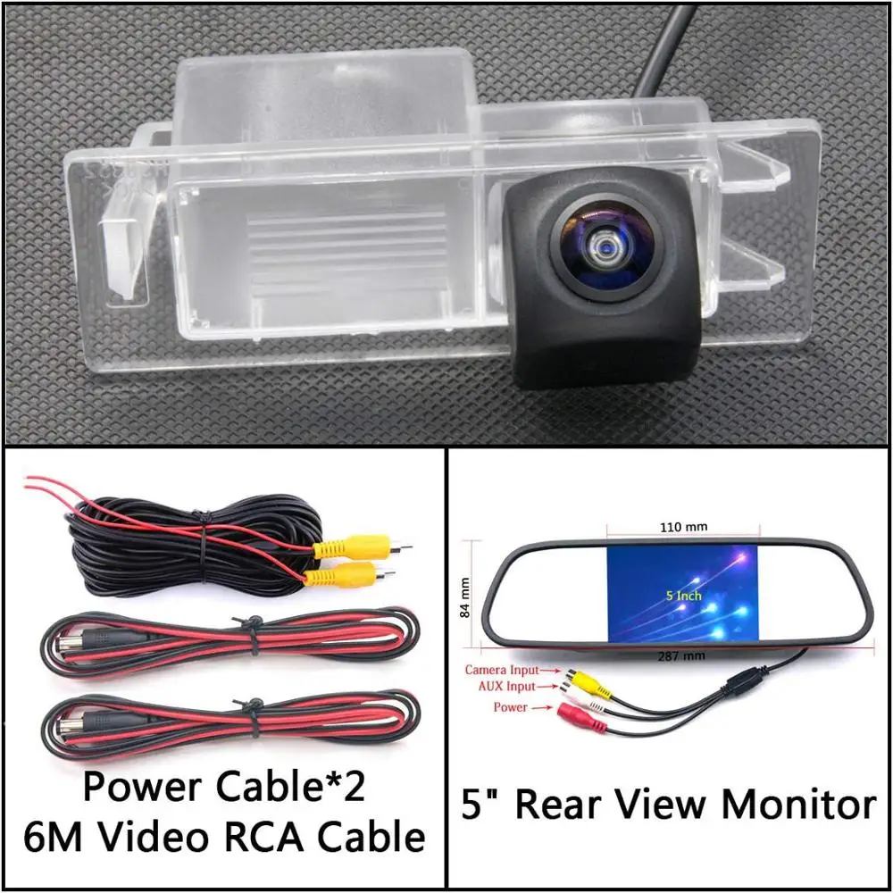 Cam N 5 inch Mirror 175 градусов HD резервная камера заднего вида для Kia Optima II MS Sorento UM mk3 Sorento Prime автомобильный парковочный монитор водонепроницаемый - Название цвета: Cam N 5 inch Mirror
