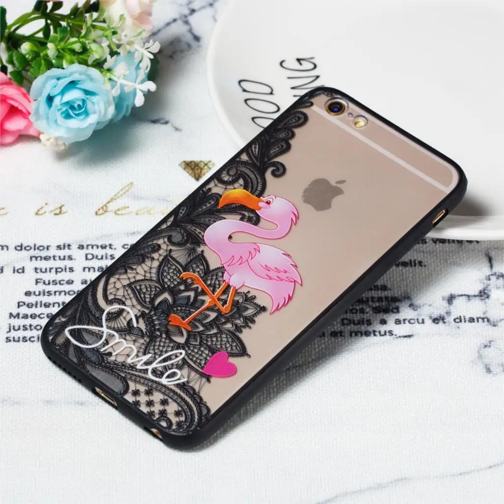 Тиснением пластичный чехол из термополиуретана силикона для Apple iPhone 6 Чехол 6S Plus +