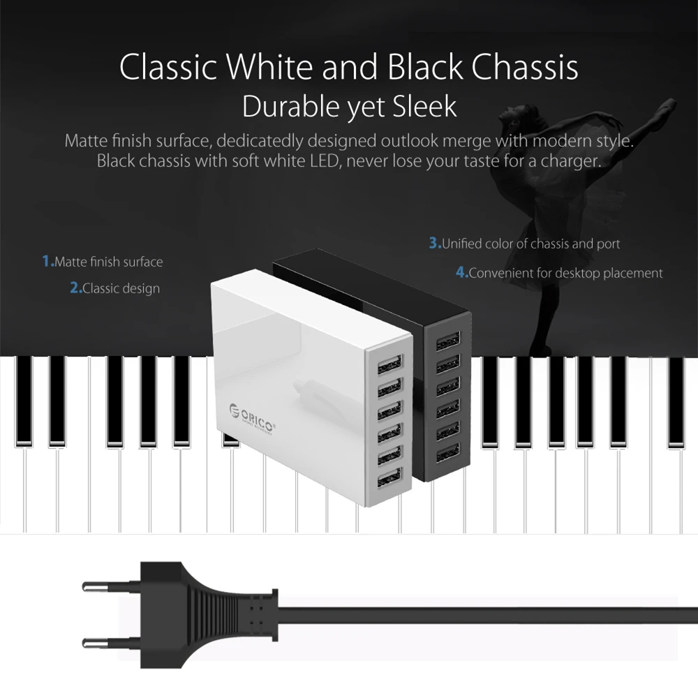 ORICO универсальное USB зарядное устройство мобильный телефон настольное 5V2.4A