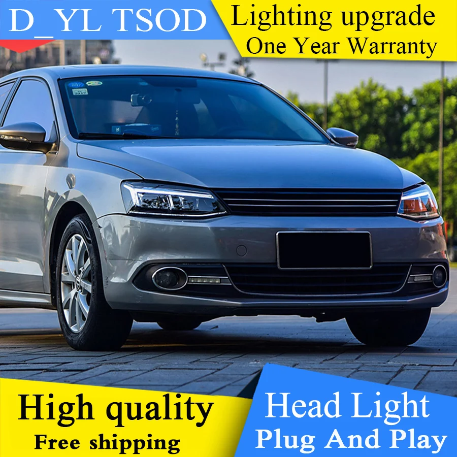 Автостайлинг для vw jetta фары 2012-2017 VW MK6 со светодиодный Ной направляющей